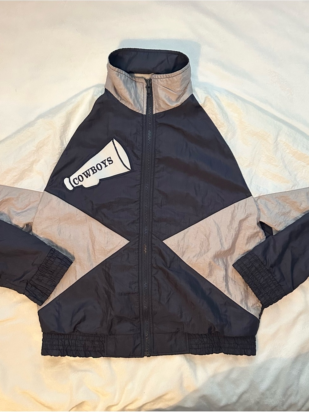 Vintage Dallas Cowboys Windbreaker Jacket Park Avenue Adult XS Color Block RARE - Picture 2 of 9